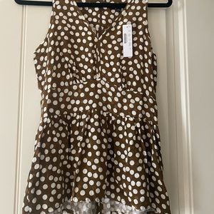 JCrew peplum v-neck tank top